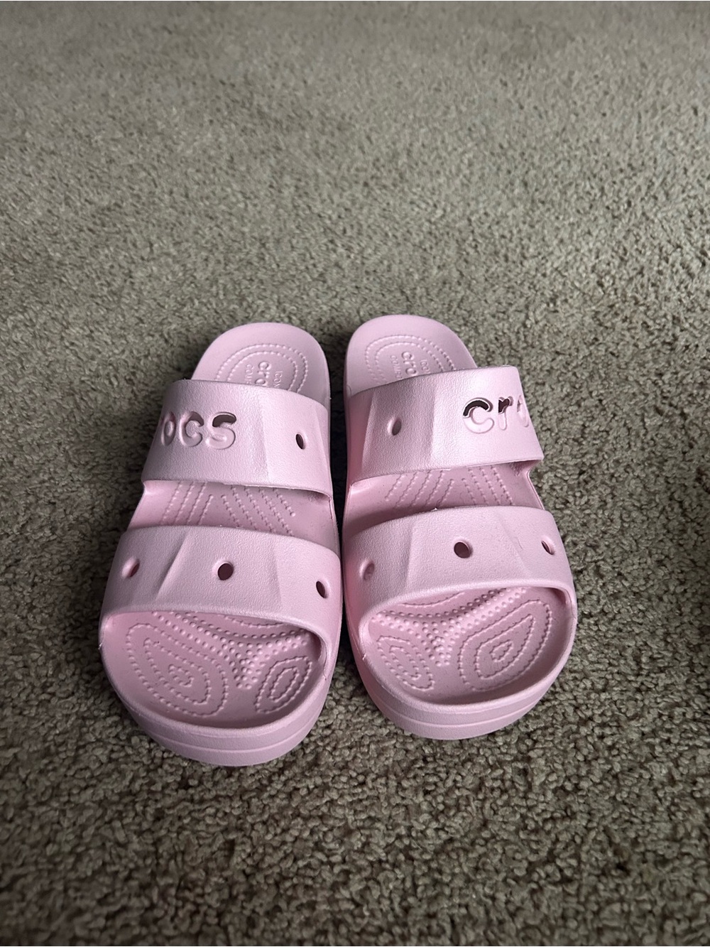 CROCS Kids Light Pink Slide Sandals